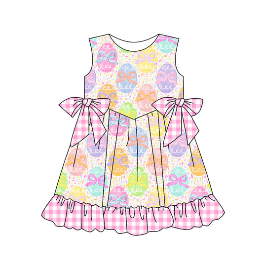 (Pre Order) No moq Pre-order baby girl clothes easter bow sleeveless dress-25.12.26