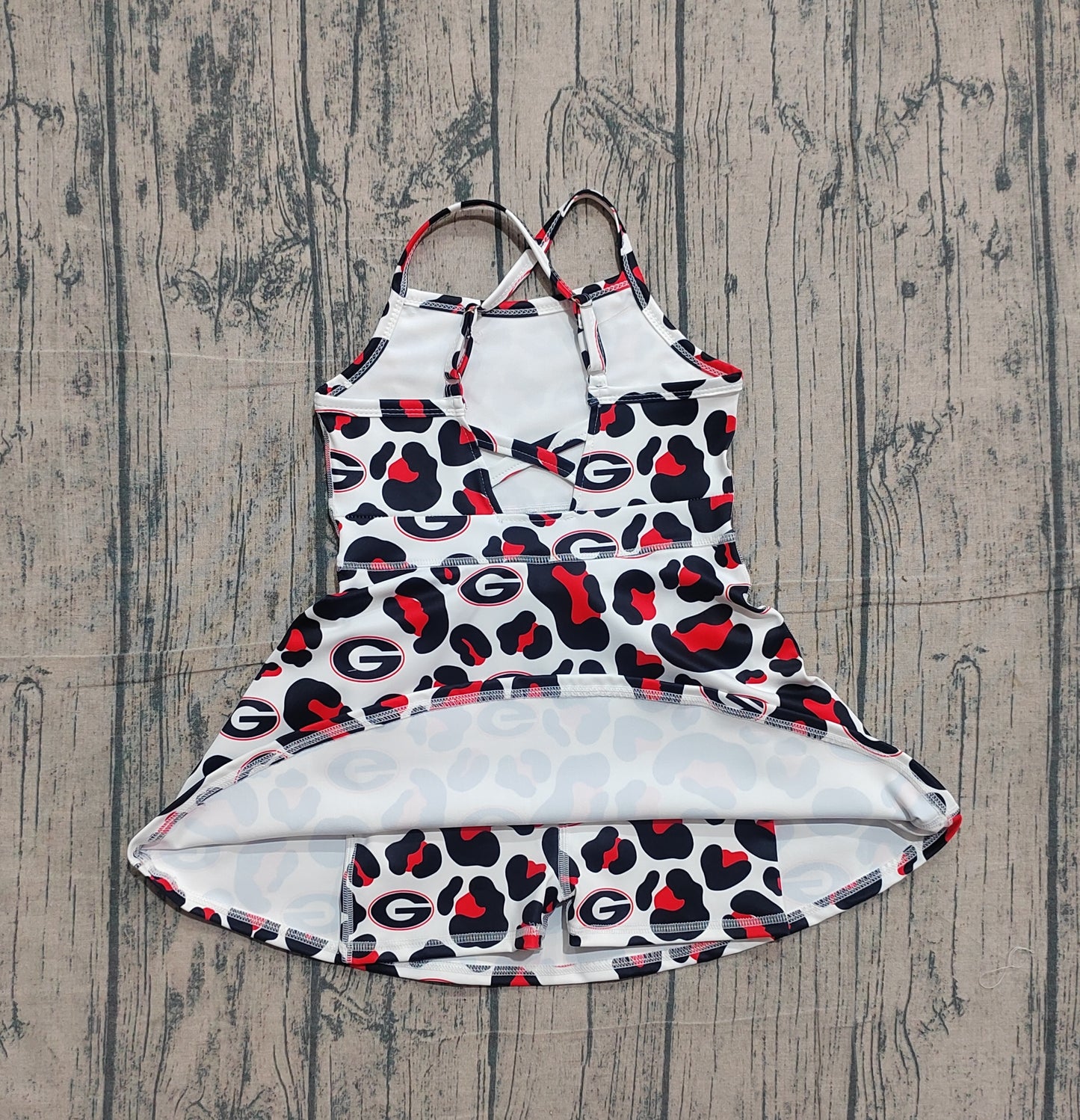 (Pre Order) No moq GSD3632 Pre-order baby girl clothes yoga team camouflage dark red sleeveless dress-26.1.19