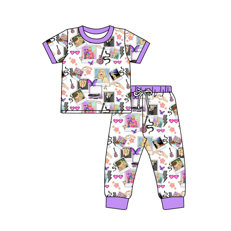 GSPO1492 pre-order baby girl clothes 1989 singer girl fall spring pajamas outfit 12-18M to 14-16T