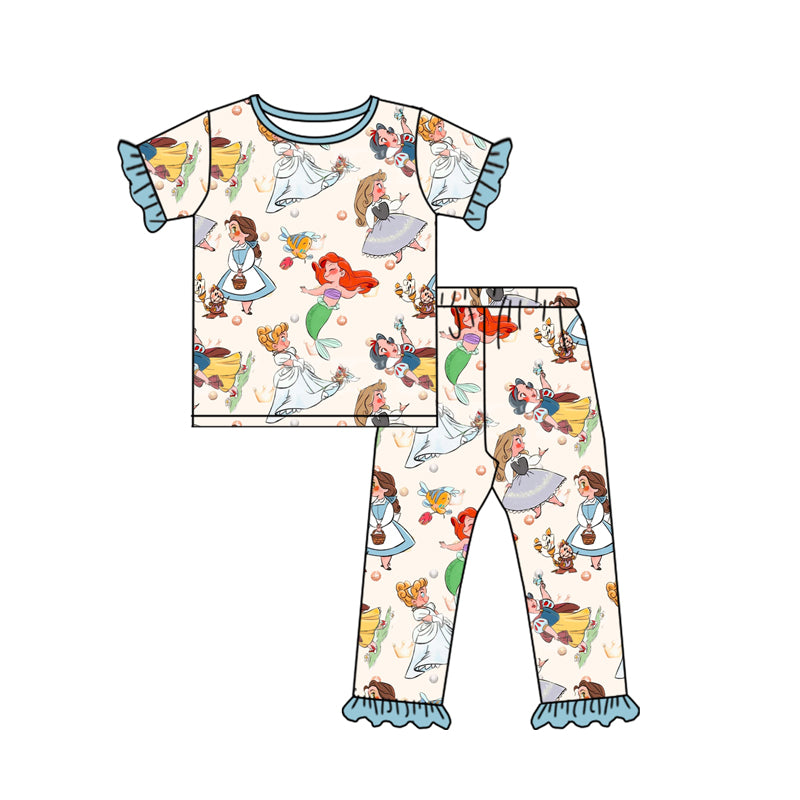 GSPO1556 RTS  baby girl clothes princess girl pajamas outfit