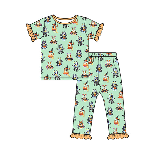GSPO1573 pre-order baby girl clothes cartoon dog girl halloween pajamas outfit-2024.4.23
