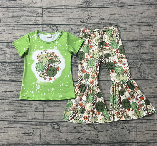 (Pre Order) No moq GSPO1876 Pre-order baby girl clothes short sleeve pants sets -26.1.13