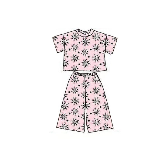 (Pre Order) No moq GSPO2178 Pre-order baby girl clothes short sleeve pants sets-2025.11.1