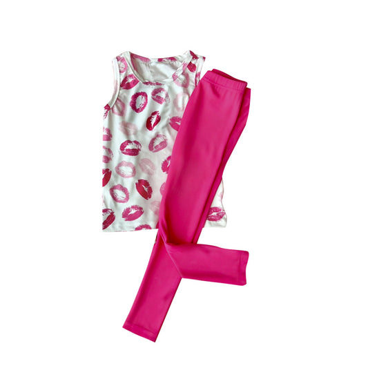 (Pre Order) No moq GSPO2191 Pre-order baby girl clothes sleeveless pants sets-2025.11.4