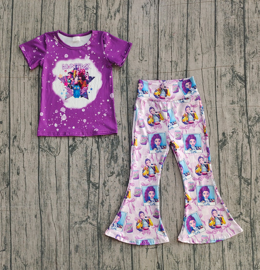 (Pre Order) No moq GSPO2227 Pre-order baby girl clothe short sleeve pants sets-2025.11.30