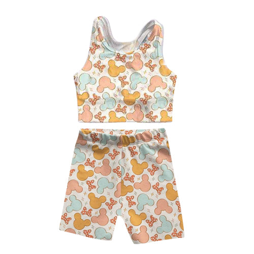 GSSO0899 mickey head top and swim trunks suit