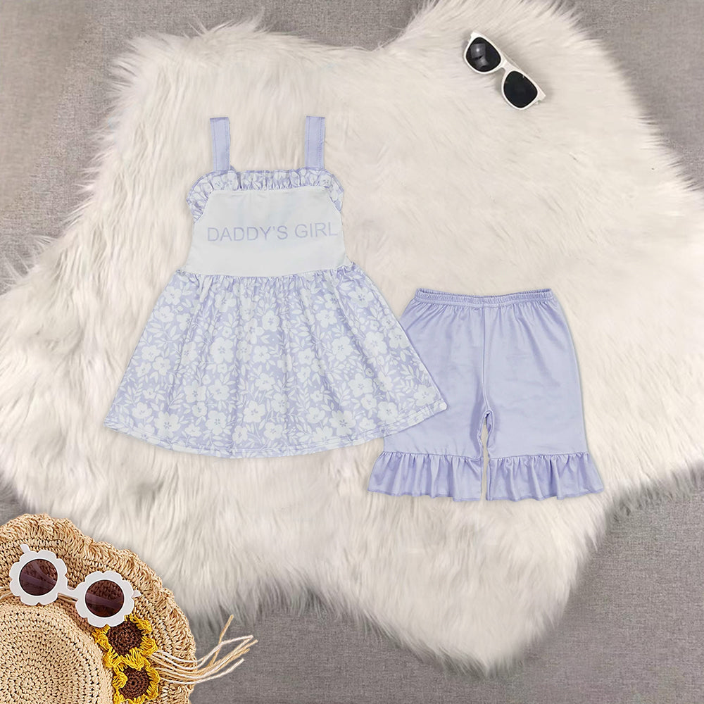 RTS NO MOQ baby girl clothes short-sleeved shorts suit & short-sleeved sets romper