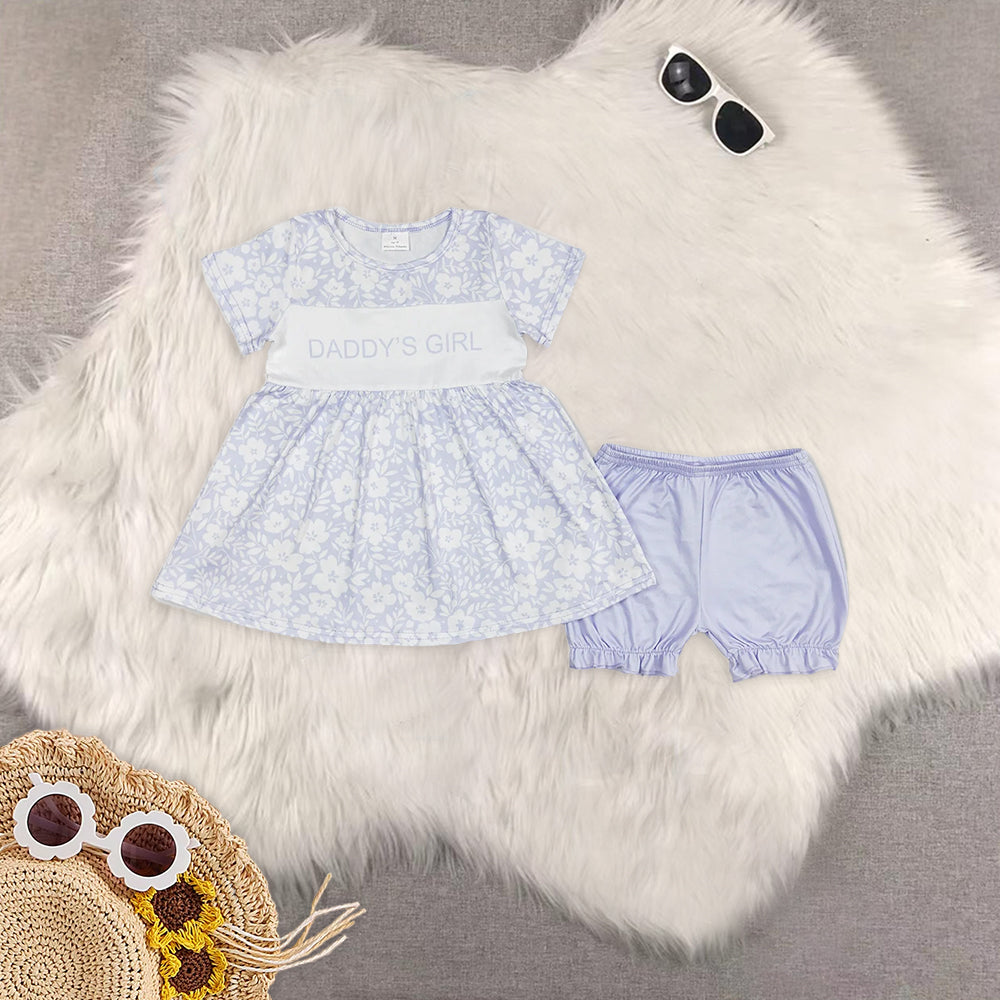 RTS NO MOQ baby girl clothes short-sleeved shorts suit & short-sleeved sets romper