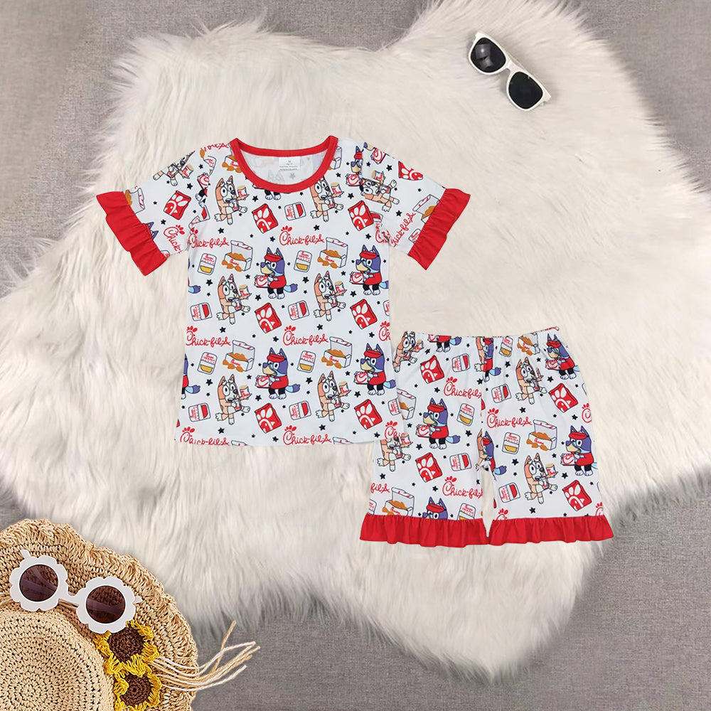 RTS NO MOQ Sibling baby Girls Boys shorts sleeve Clothes shorts pajamas Sets