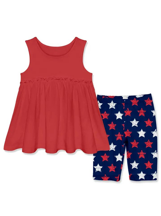 GSSO1302 pre-order baby girl clothes 4th of July patriotic toddler girl summer outfit