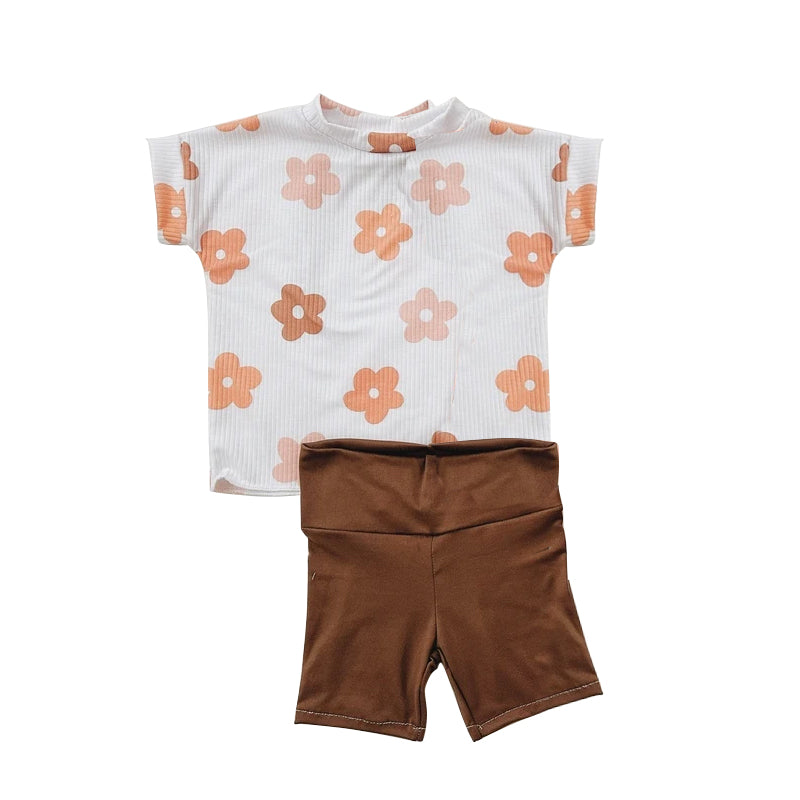 GSSO1371 no moq pre-order baby girl clothes flower toddler girl summer outfit-2024.5.16