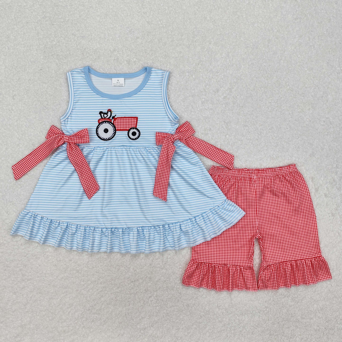 RTS NO MOQ embroidery short-sleeved shorts suit & short-sleeved sets and romper