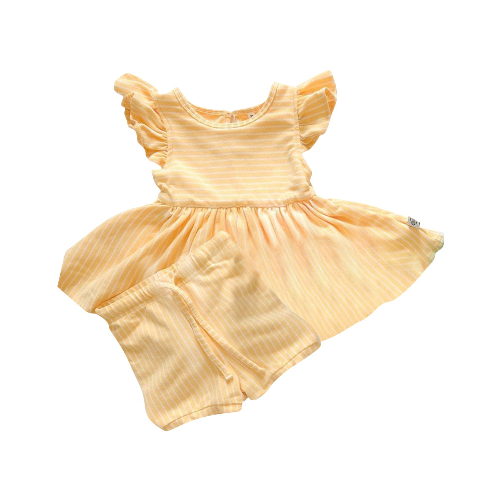 no moq GSSO1730 PRE-ORDER baby girl clothes solid color flying sleeve shorts set-2024.12.7