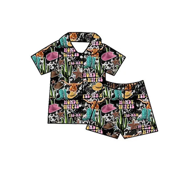 no moq GSSO1744 PRE-ORDER baby girl clothes short sleeve shorts set-2024.12.10