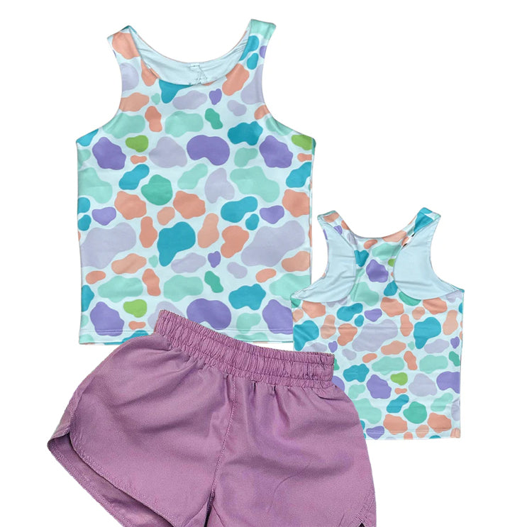 no moq GSSO1814 PRE-ORDER baby girls clothes sleeveless shorts set-2024.12.17