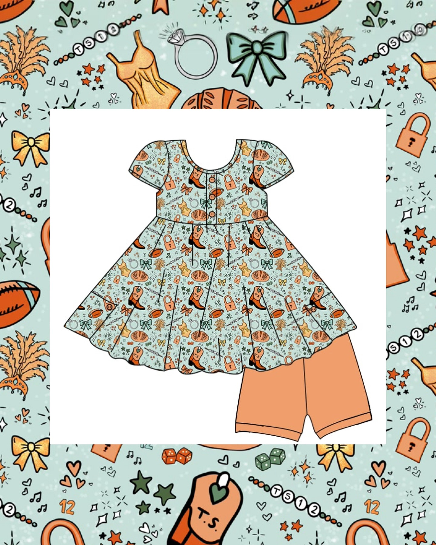 (Pre Order) No moq GSSO2798 PRE-ORDER baby girls clothes boot short sleeve shorts set-2025.10.27