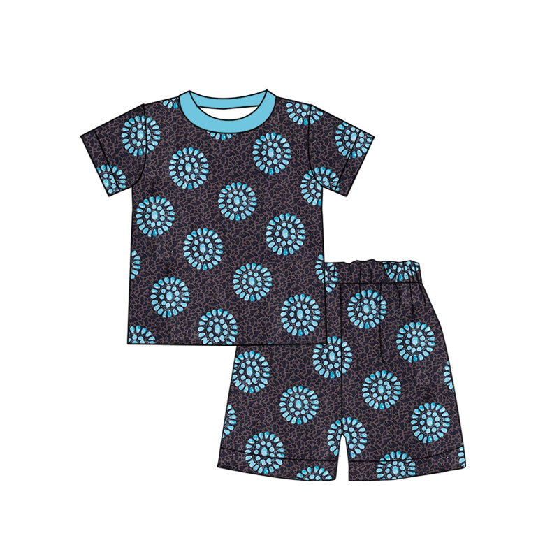 (Pre Order) No moq GSSO2799 PRE-ORDER baby girls clothes short sleeve shorts set-2025.10.28