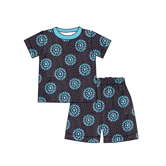 (Pre Order) No moq GSSO2799 PRE-ORDER baby girls clothes short sleeve shorts set-2025.10.28