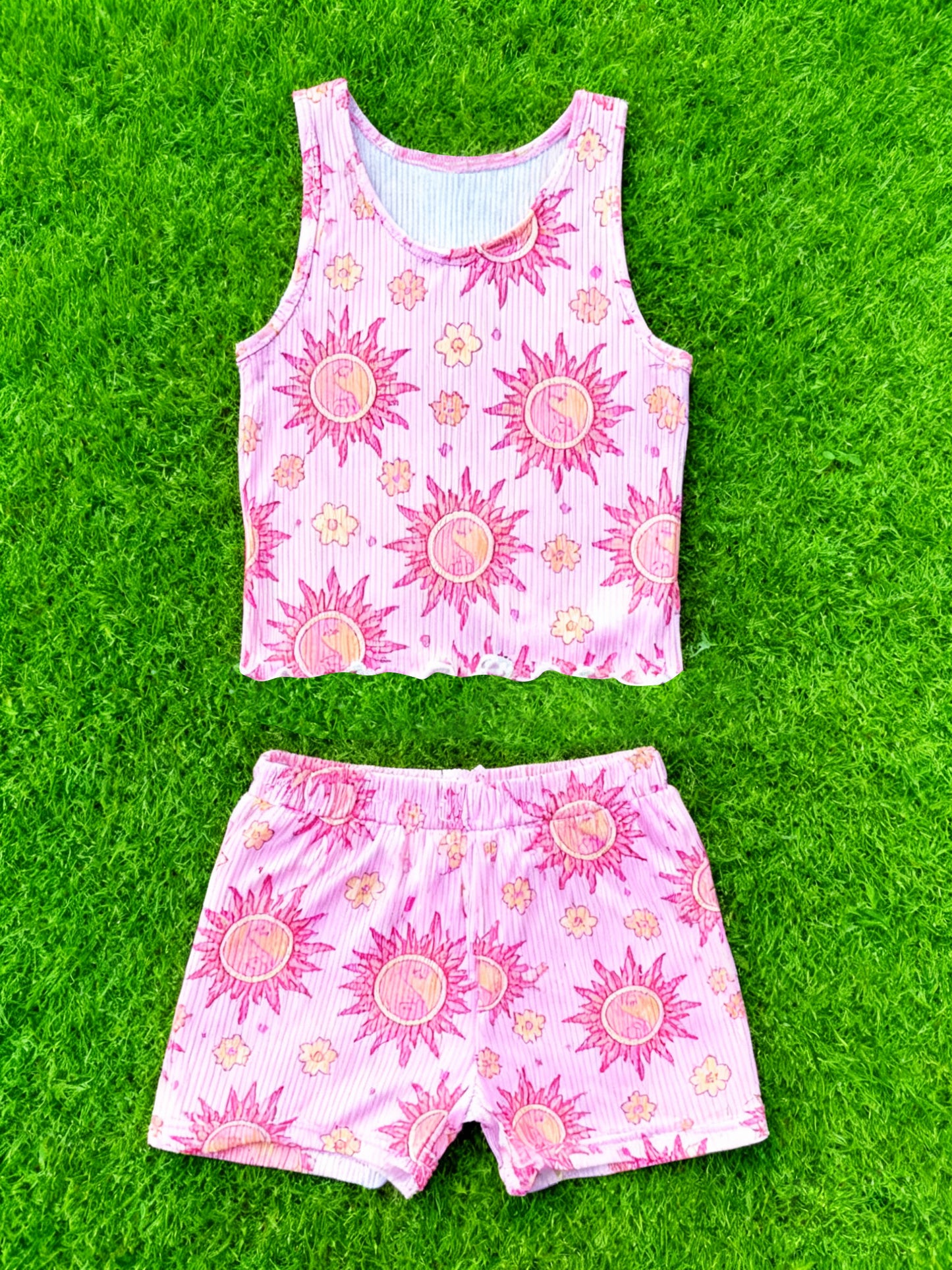(Pre Order) No moq GSSO2898 Pre-order baby girl clothes sleeveless shorts sets-2025.11.15