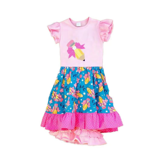 (Pre Order) No moq GSSO2942 Pre-order baby girl clothes pencil bow flying sleeve shorts sets-2025.11.22