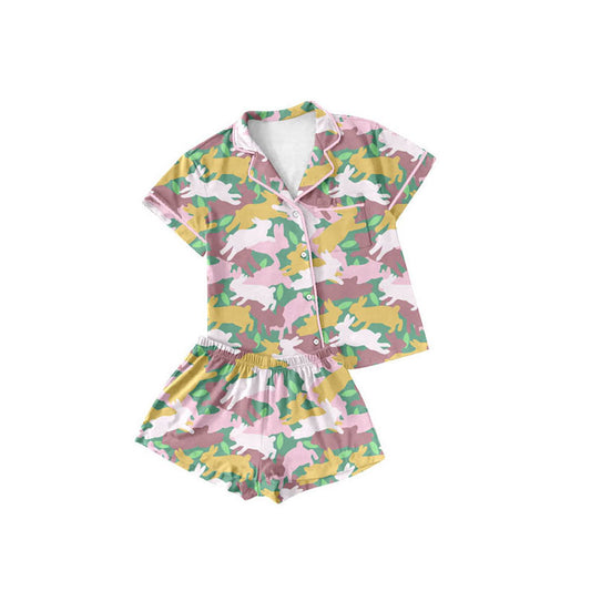 (Pre Order) No moq Pre-order baby girl clothes bunny short sleeve shorts sets-2025.11.27