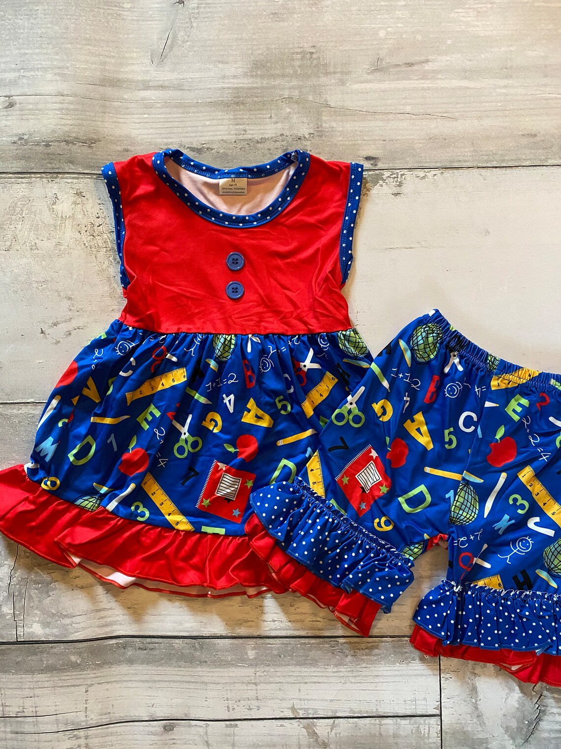 (Pre Order) No moq Pre-order baby girl clothes ABC sleeveless shorts sets-25.11.29