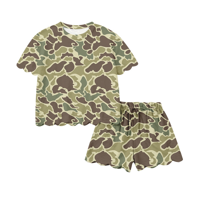 (Pre Order) No moq GSSO3230 Pre-order adult clothes summer camouflage short sleeve shorts sets-26.1.19