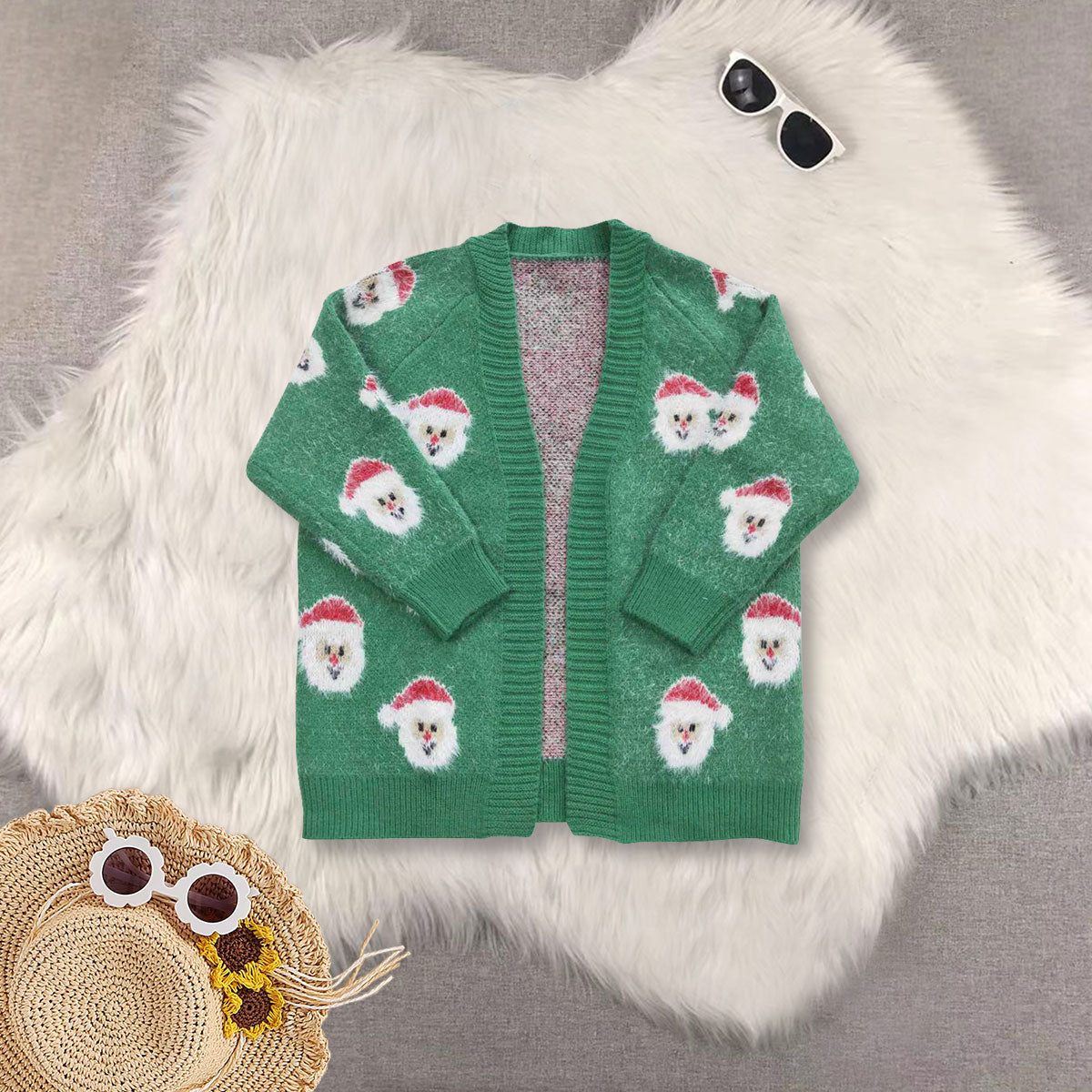 RTS NO MOQ Sibling baby girls clothes Christmas Sweater High quality sweater fabric in stock