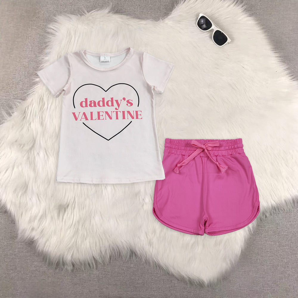 RTS NO MOQ GT0452+SS0503 baby girls clothes short sleeve top shorts sets