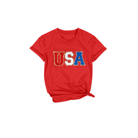 GT0513 adult clothes mama usa red adult women summer top