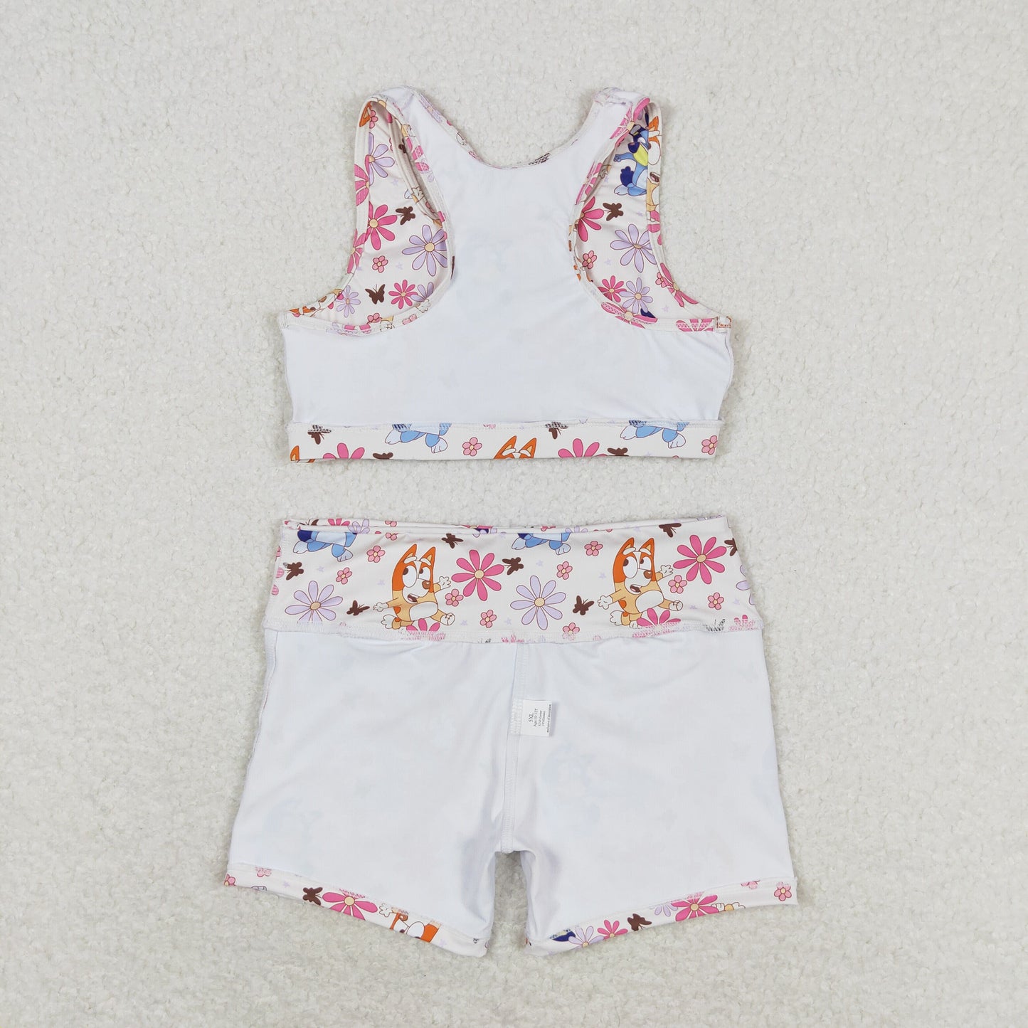 rts no moq GT0516+SS0213 bluey flower butterfly sleeveless top shorts sets