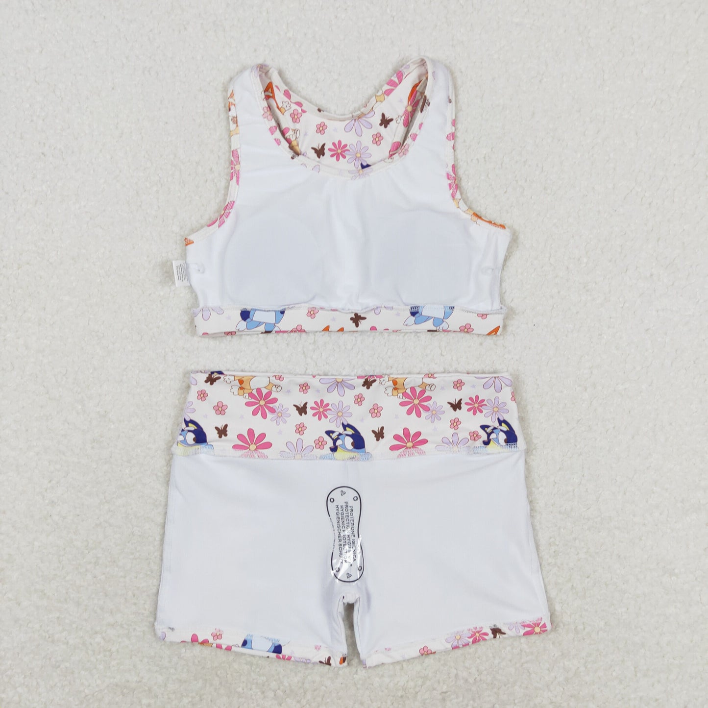 rts no moq GT0516+SS0213 bluey flower butterfly sleeveless top shorts sets