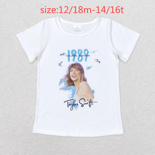 rts no moq GT0531 1989 taylor swift white short sleeve top