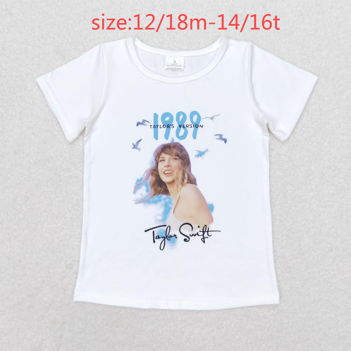 rts no moq GT0531 1989 taylor swift white short sleeve top