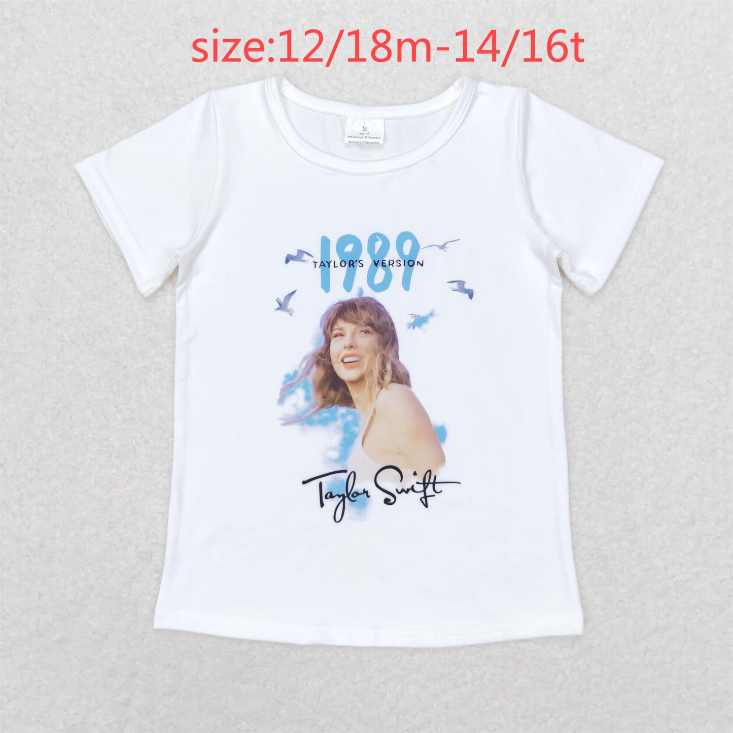 RTS NO MOQ Baby Boys And Girls taylor swift Short Sleeve Top