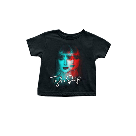 GT0537 pre-order baby clothes black taylor swift short sleeve summer top