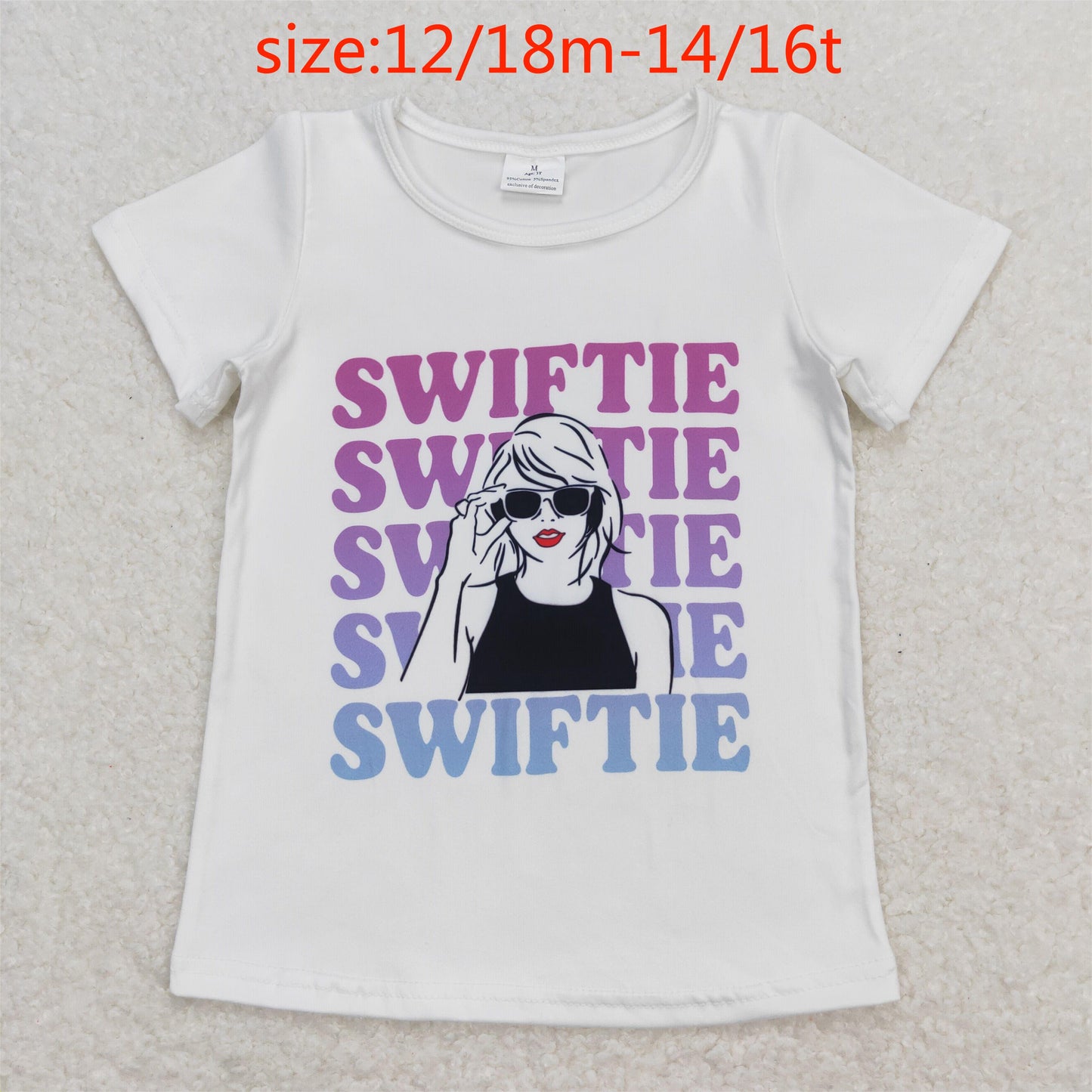 RTS NO MOQ Baby Boys And Girls taylor swift Short Sleeve Top