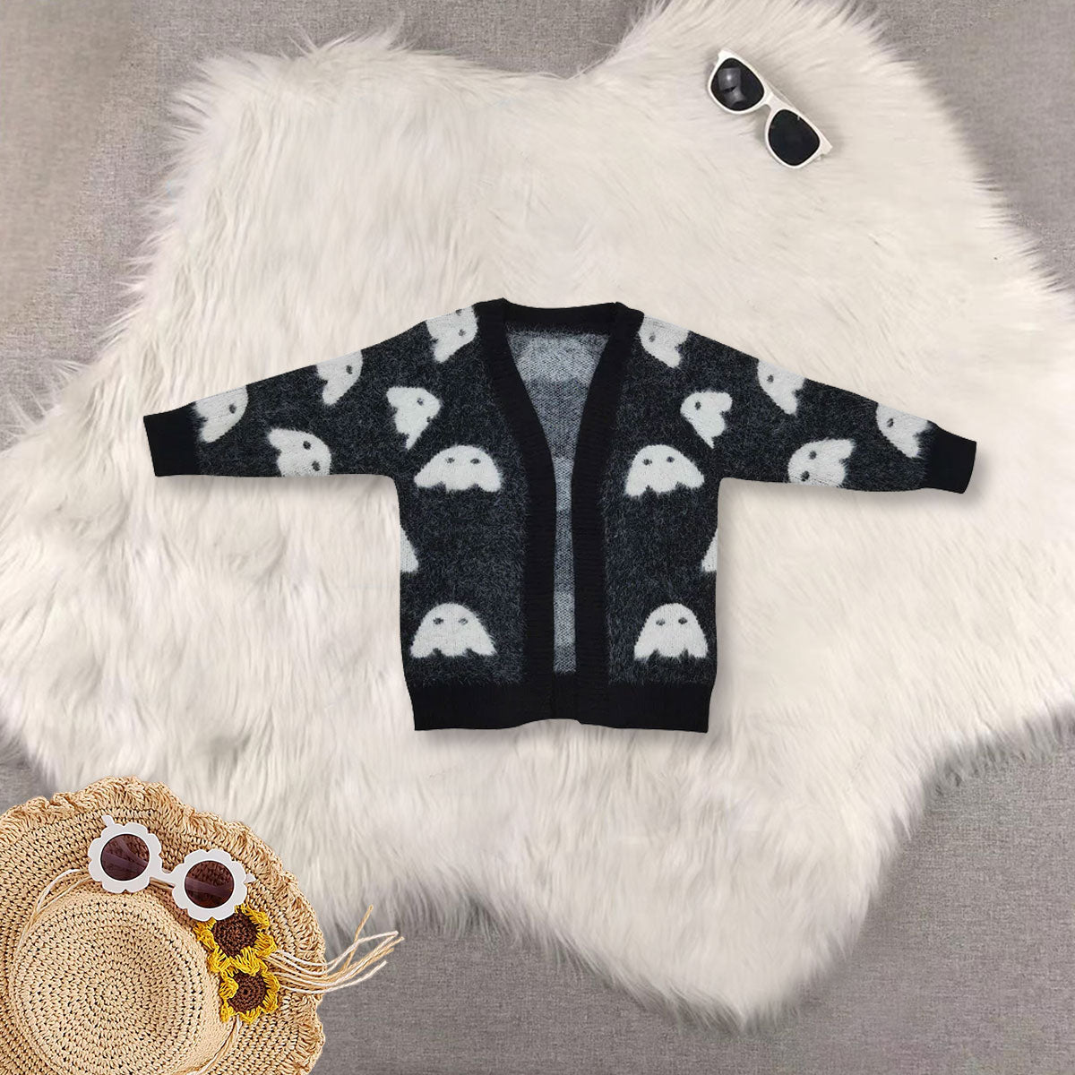 RTS NO MOQ Sibling baby girls clothes Halloween Sweater High quality sweater fabric in stock