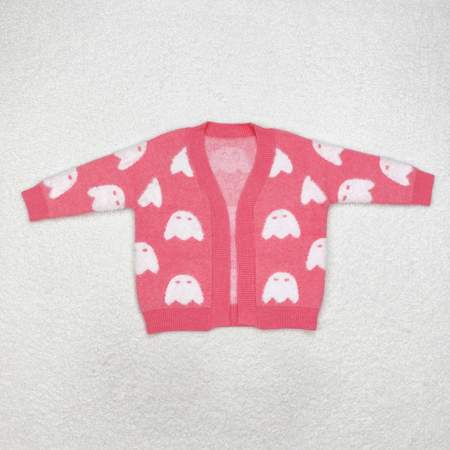 rts no moq GT0650 Halloween ghost rose red long-sleeved sweater cardigan