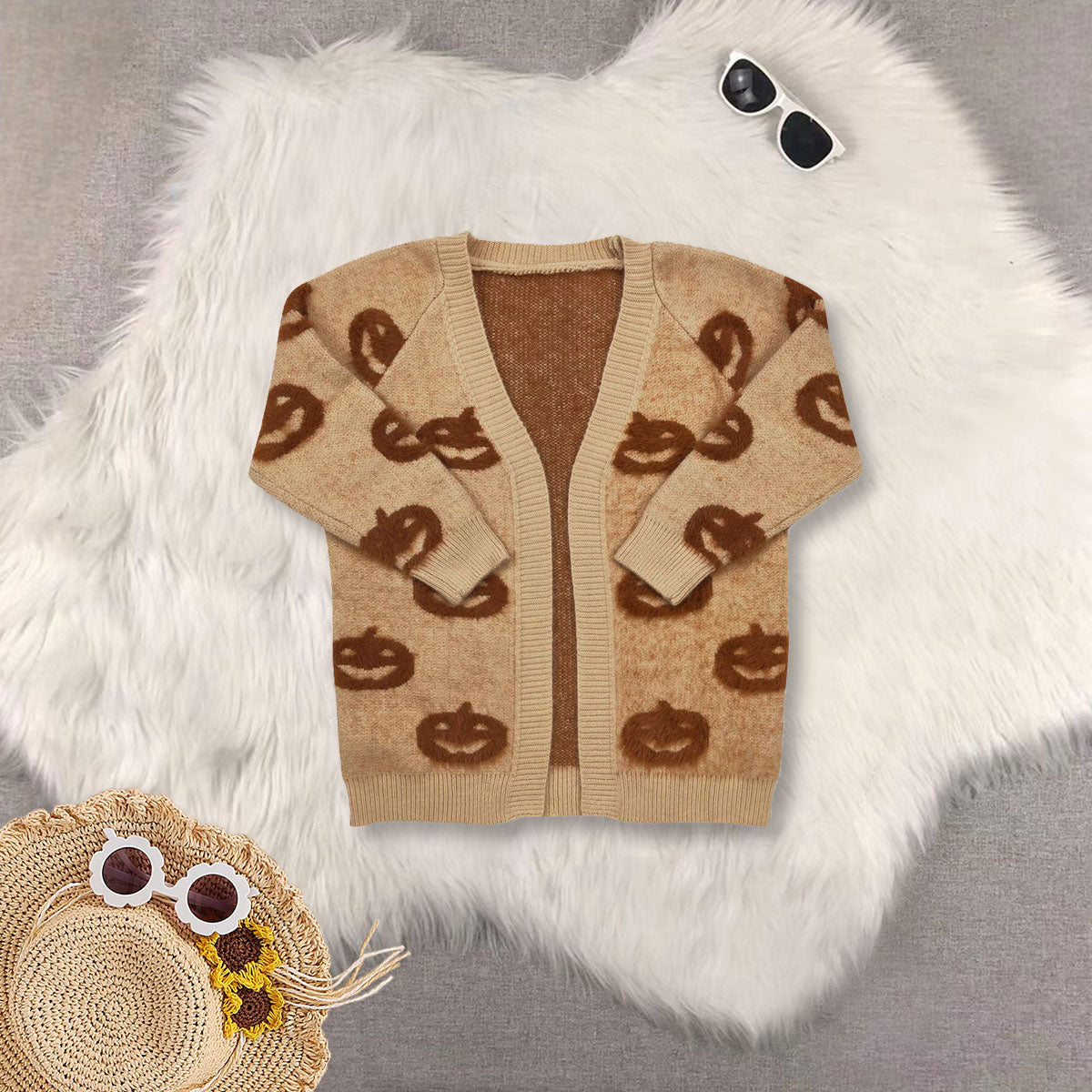RTS NO MOQ Sibling baby girls clothes Halloween Sweater High quality sweater fabric in stock