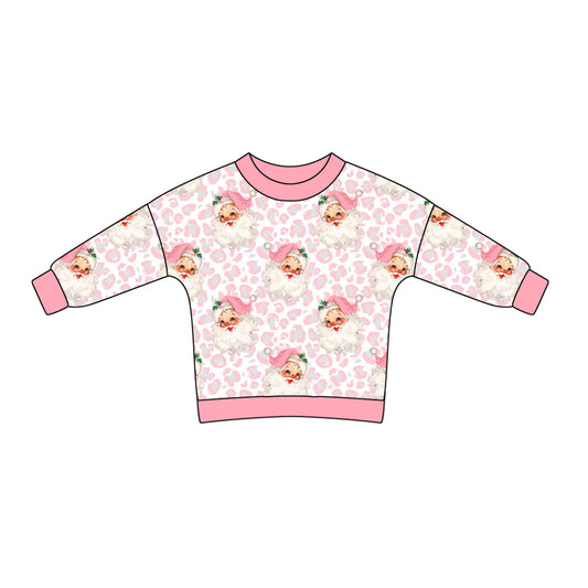 No moq GT0725 pre-order toddler girls clothes Christmas pink long Sleeve Top 2024.8.3