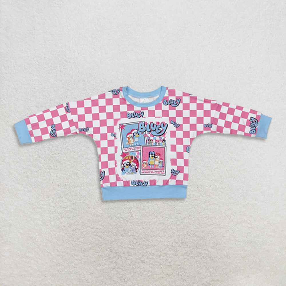 RTS NO MOQ Sibling Baby girls clothes Christmas cartoon long-sleeved rompers & top