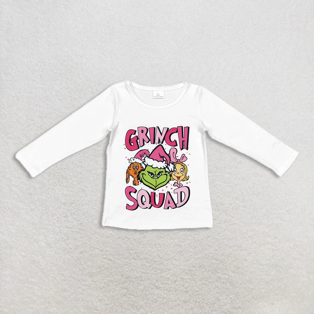 RTS NO MOQ Sibling baby girl clothes Christmas cartoon hooded long sleeve tops