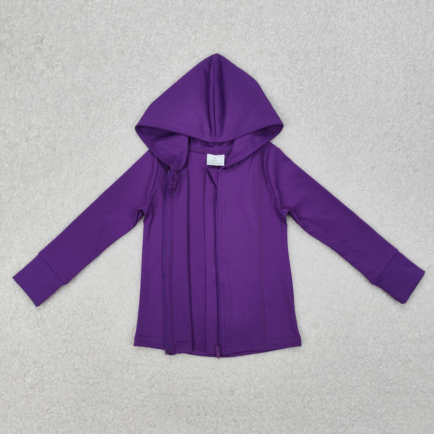 RTS NO MOQ ETA 5/7days Arrived GT0807 Purple yoga suit zipper hooded long-sleeved top