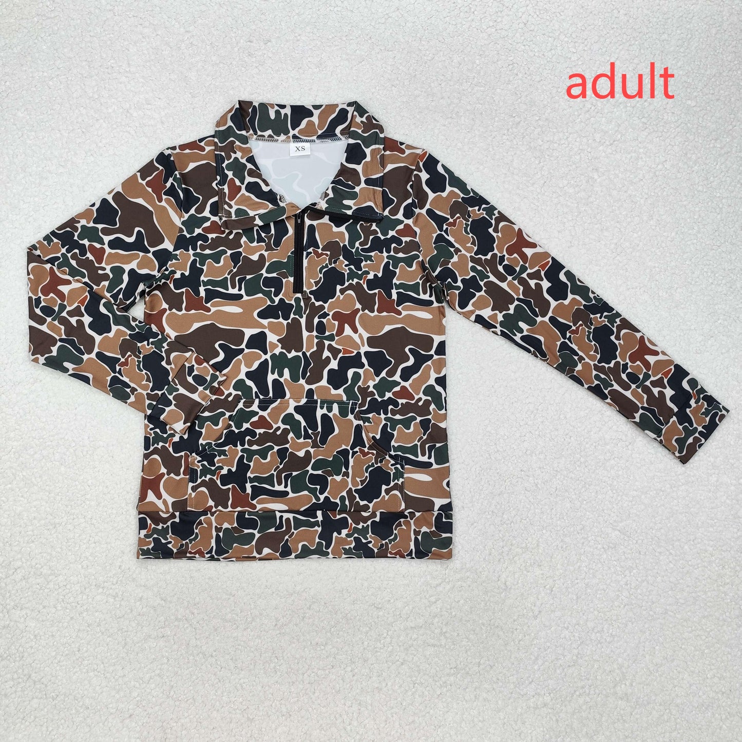 RTS NO MOQ Summer Clothes Adult Camouflage Long leeve Tops