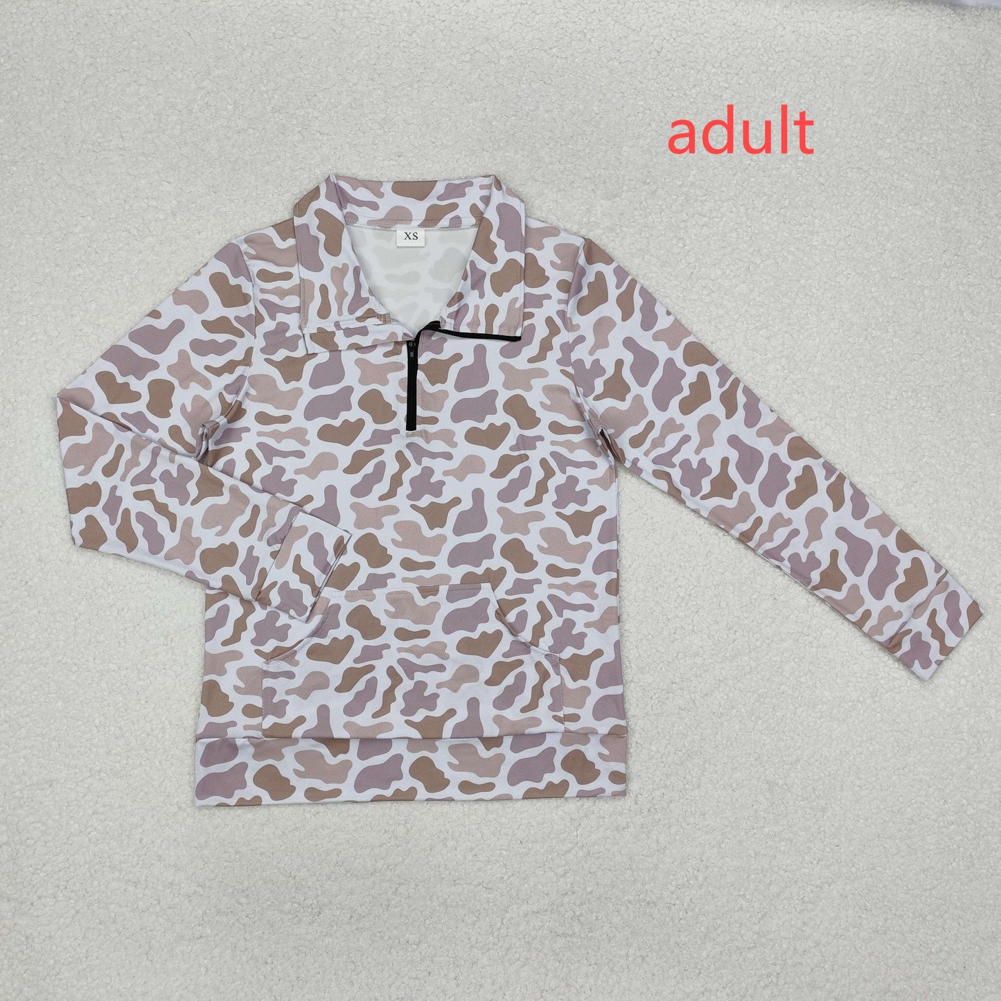 RTS NO MOQ Adults clothes camouflage long sleve top