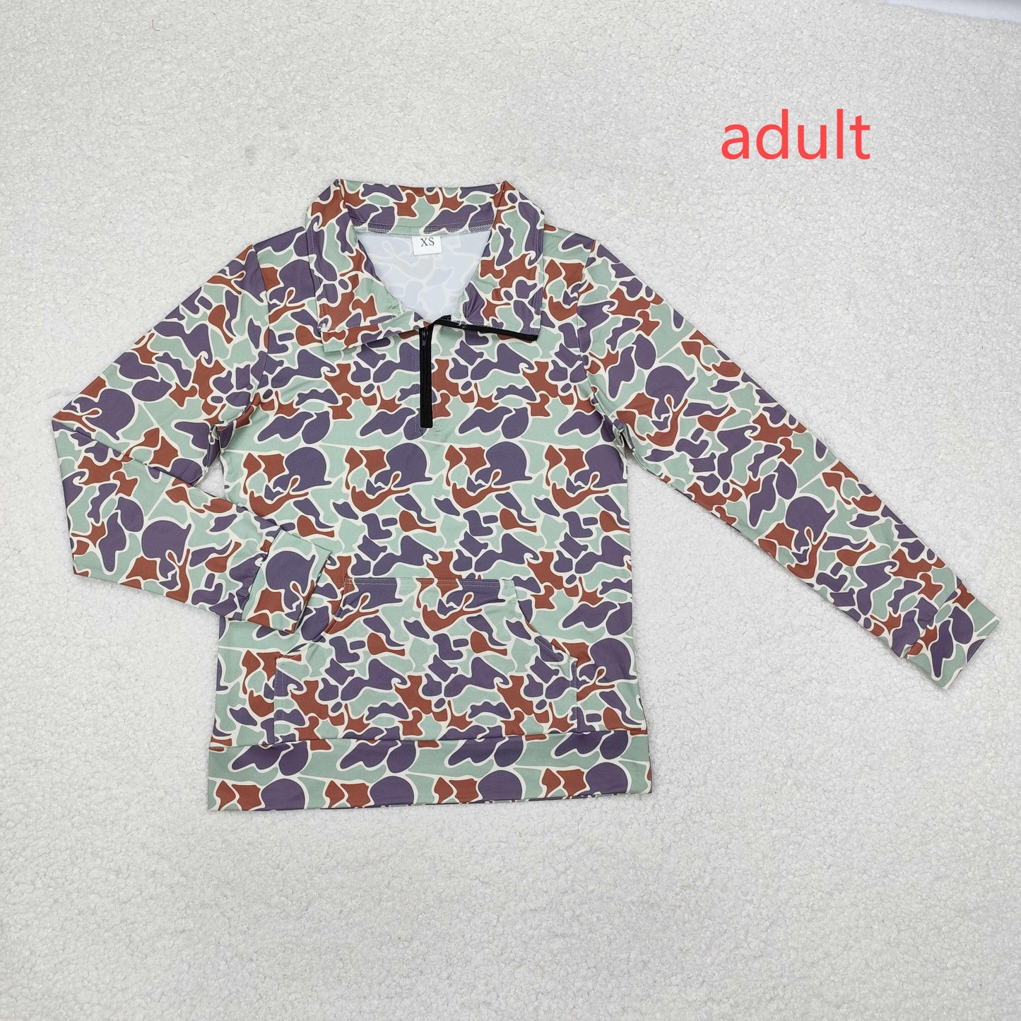 RTS NO MOQ Summer Clothes Adult Camouflage Long leeve Tops