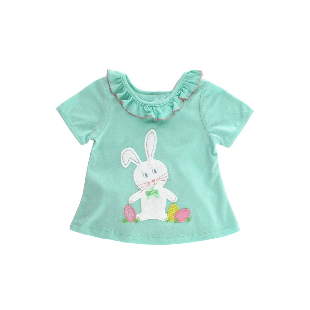 No moq GT0915 pre-order toddler girls clothes easter short Sleeve Top 2024.12.11