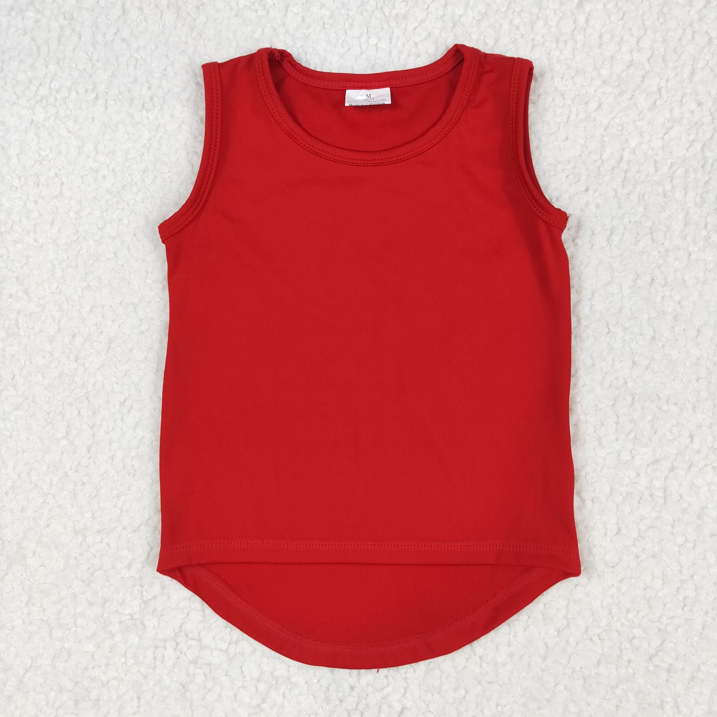 RTS NO MOQ GT0981 Pure red sleeveless yoga vest top