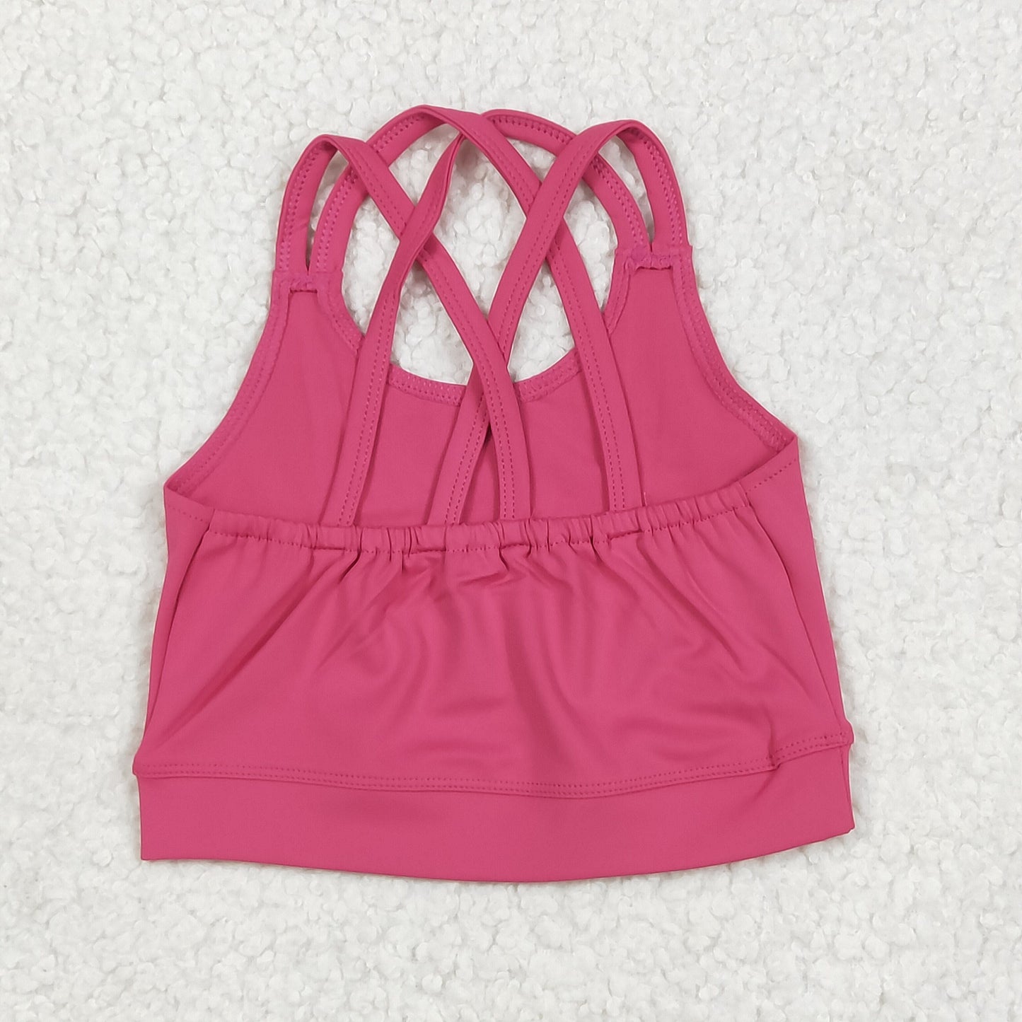 RTS NO MOQ GT1010 Pure rose red camisole yoga top
